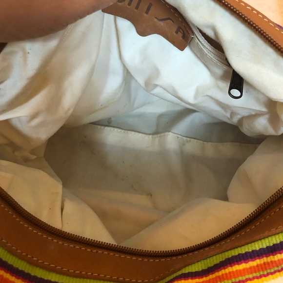 Unisa Canvas Bright Striped Bag - Picture 11 of 13